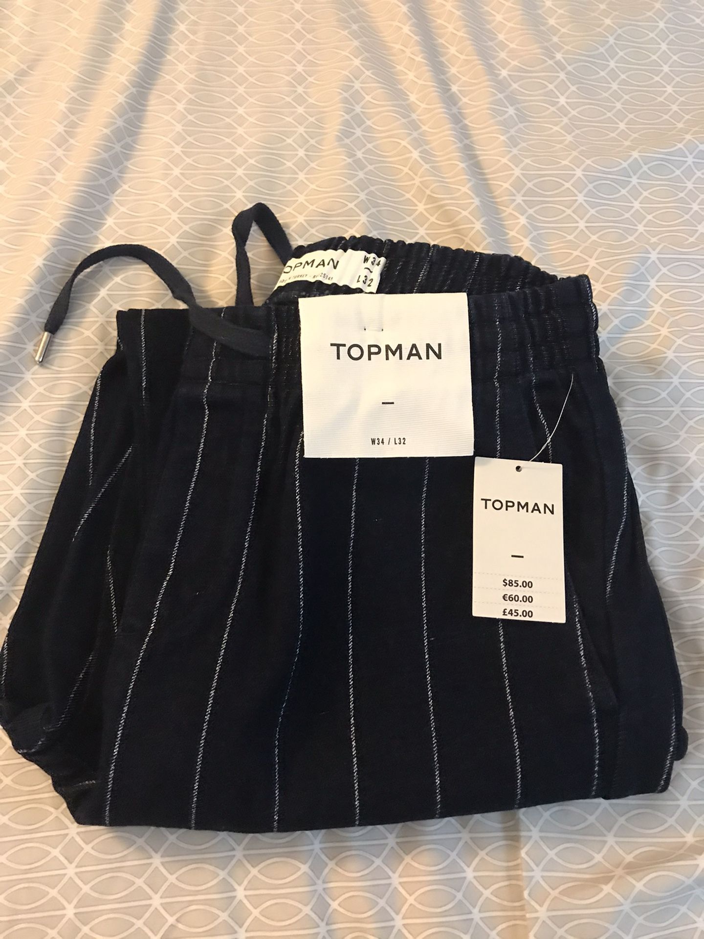 New Mens Topman Jean Joggers Size 34x32
