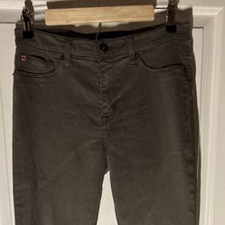 Hudson Natalie Super Skinny Gray Ankle Jeans Women’s Size 29 X 28.5 Stretch logo tab NWOT