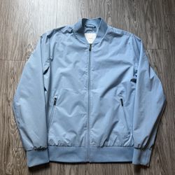 Mens Logo-Print Matte Bomber Jacket