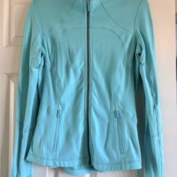 Lululemon Define Tiffany Blue Aqua Jacket Workout Coat Women’s Size 8