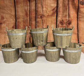 Wooden Buckets Lot