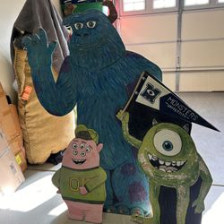 Monster inc.  Hand  Made Wooden Stand Ups. 