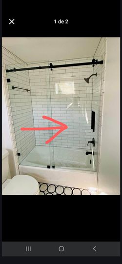 Shower glass door