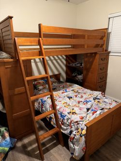 Bunk Bed W/ Drawers And Desk