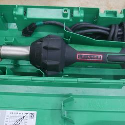 LEISTER HOT AIR TOOL TRIAC ST 141.228 Electric Corded 1600W Heat Gun 120V + Case. USED. TESTED. IN A GOOD WORKING ORDER. 
