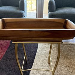 Large, shallow wooden dish