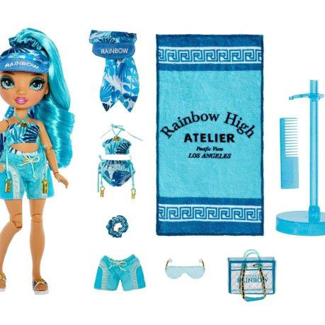 New Rainbow High Pacific Coast Blue HaliCapri Doll Playset
