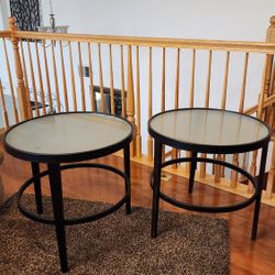 Frosted Glass End Tables