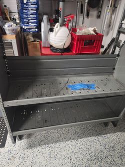 3 Adrian Steel Work van utility shelves with tool box and key