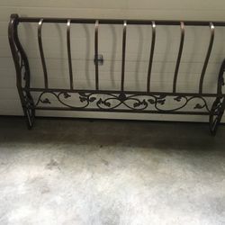 Queen Size Metal Bed Headboard, Footboard, and Frame