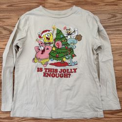SpongeBob Boys Christmas Shirt Size Medium 8