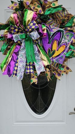 Mardi Gras Decorative Wreath for Sale