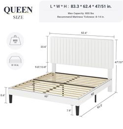 Queen Upholstered Platform Bed Frame with Diagonal intersecting lines Tufted Velvet, Beige 
