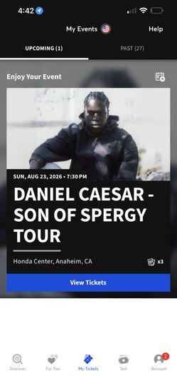 One Daniel Caesar Ticket