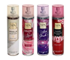 SPA LUXURY Body Mist ASSORTED Scent 7oz. EACH 4PK Bundle
