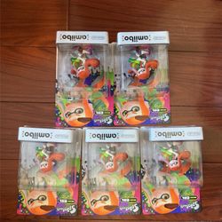 Lot of 5 Splatoon Amiibos