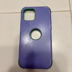 iPhone 12 Purple and Green Phone Case 