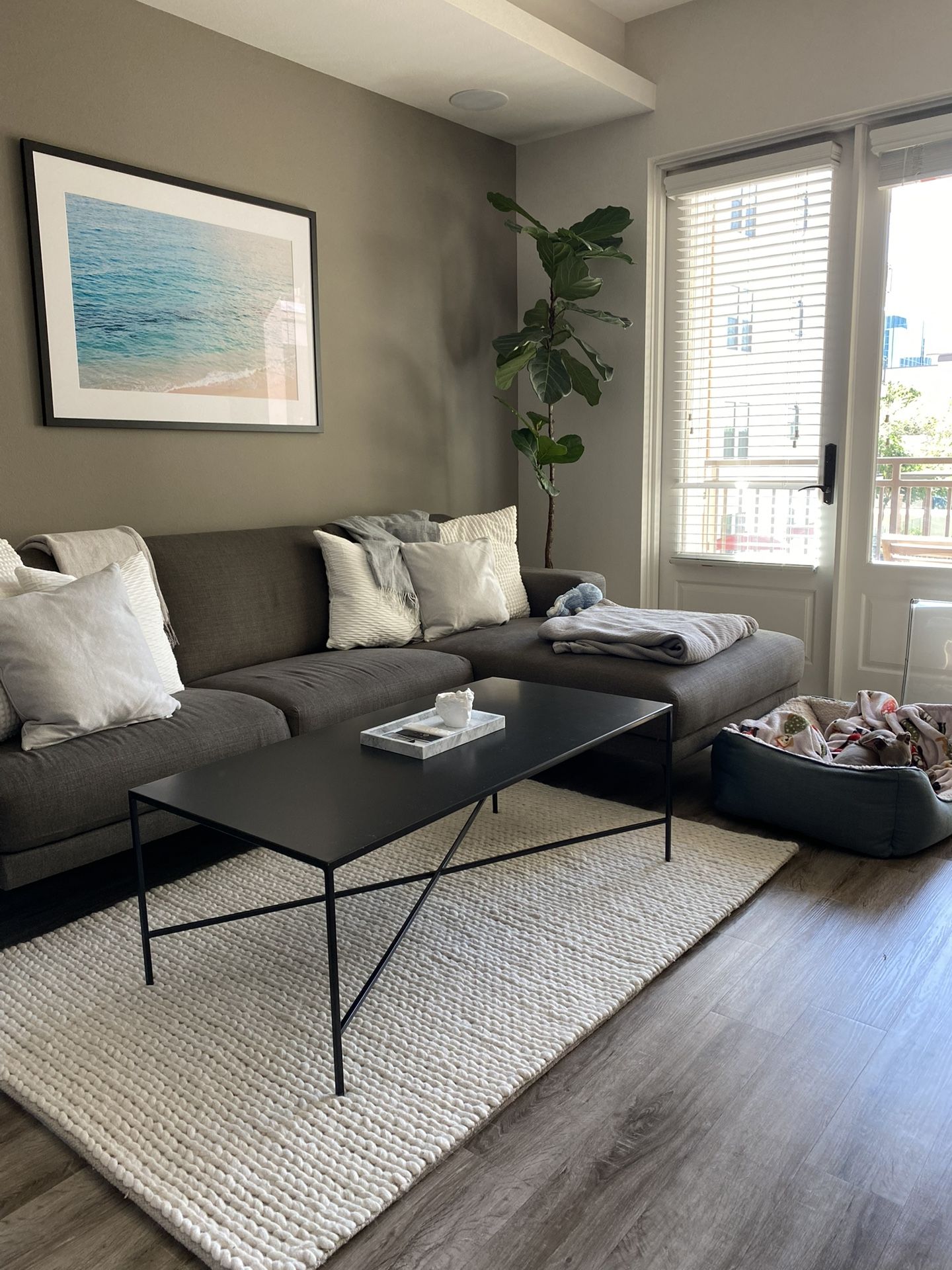Scandinavian Designs Luxury Grey Couch With Left Chase
