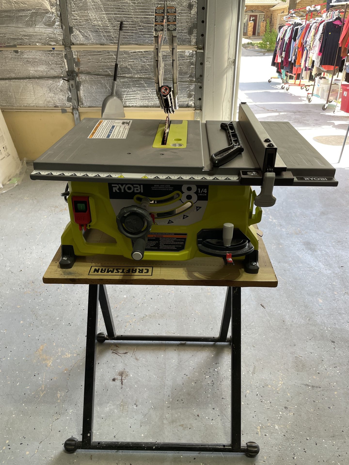 Ryobi 13 Amp 8-1/4 in. Compact Portable Corded Jobsite Table Saw with  Craftsman Stand for Sale in Pflugerville, TX OfferUp