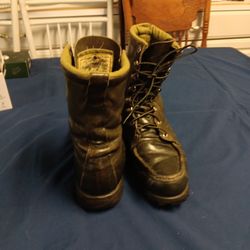 Red wing ten and a half vintage boots green