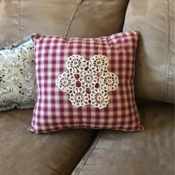 2 Primitive Homemade Pillows By Me. 