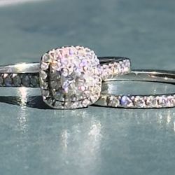 Wedding Rings, Bridal Set 5 3/4 Ring Size. 