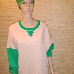 Women's Contrasting Colors Sweatshirt - Bold, Beautiful & Contemporary Fashion Statement
