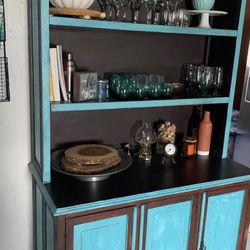 Solid Wood-Buffet cabinet with shelves 