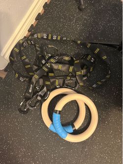 Wooden gym rings