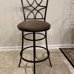 Metal Swivel Barstool with Faux Leather Seat. $60 Each, Total 5 