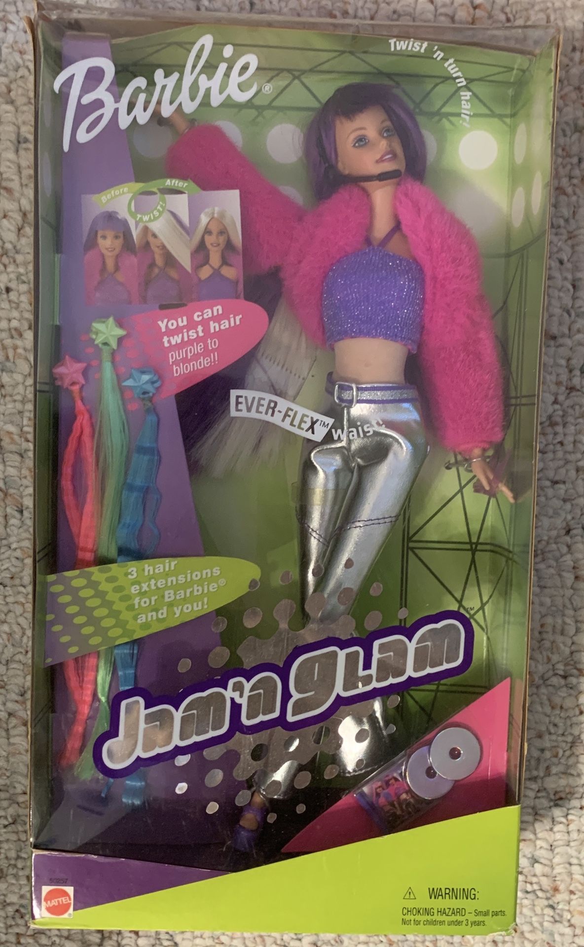 Jam n Glam Barbie switch hair