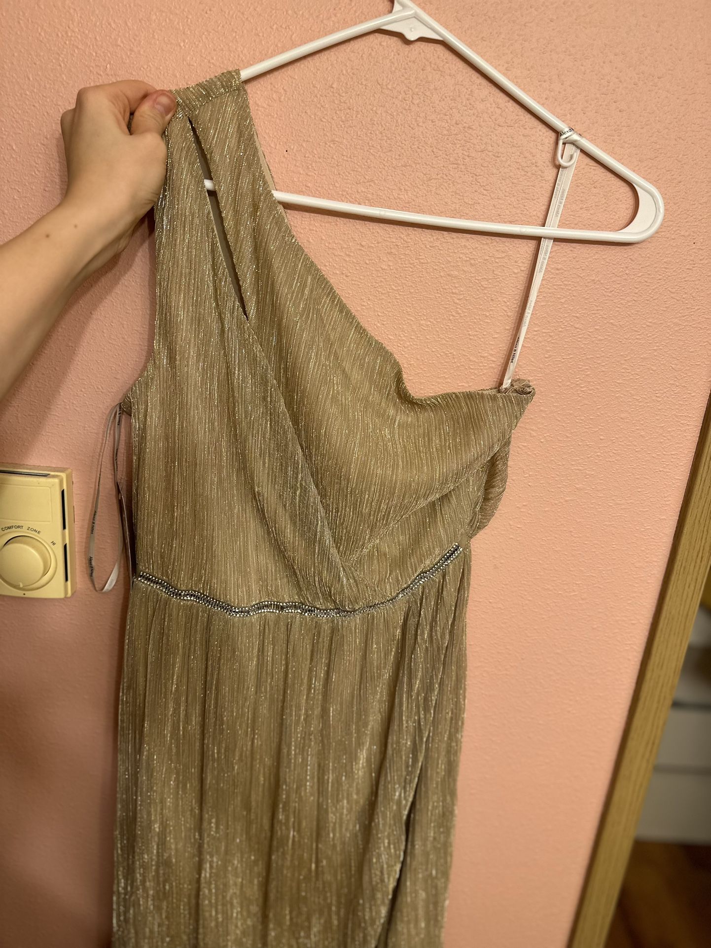 Gold Shimmer Party Dress