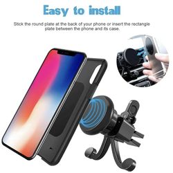 Air Vent Phone Holder, Magnetic Car Mount Phone Holder Cradle for iPhone 13/13 Pro/13 Pro Max/13 Mni/12/Mini/Pro Max/11/11 Pro/XR/X/8 Galaxy S10/S9/S8