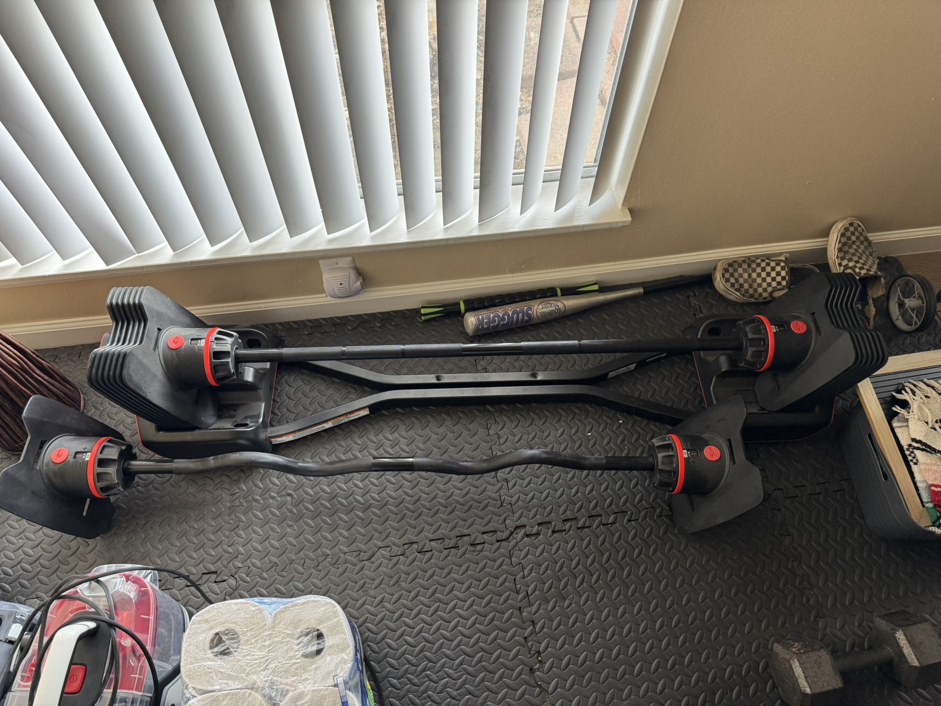 Bowflex adjustable weight curl and straight bar