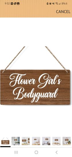 Flower Girls Bodyguard Sign