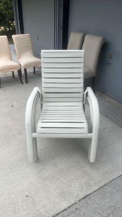 White Outdoor Patio Armchair