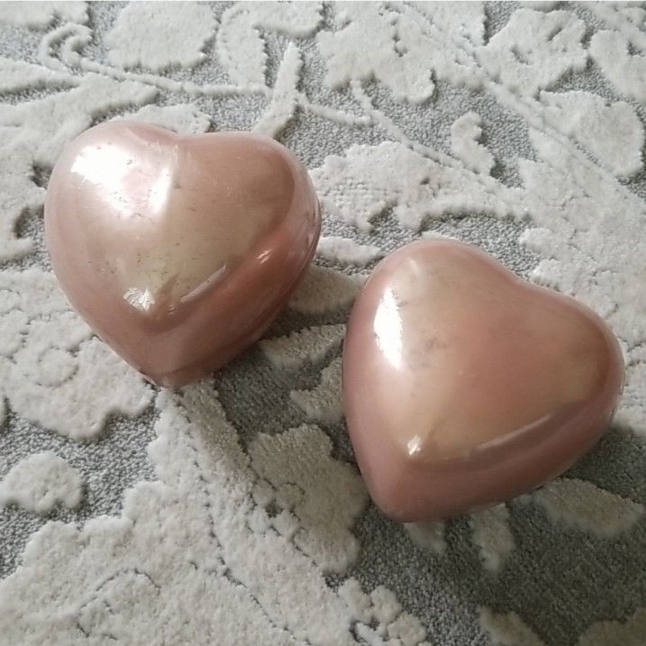 2 Pink Heart Candles 