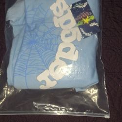 Sp5der Web Hoodie Sky Blue -