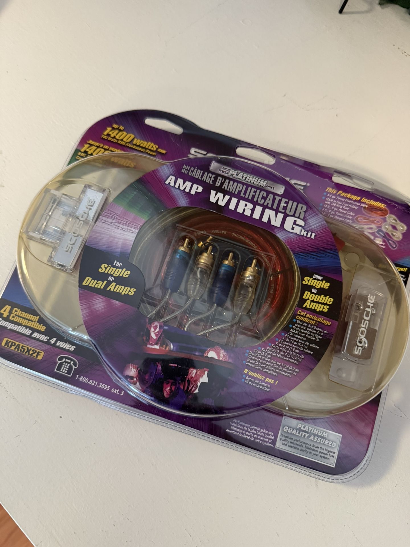 Brand New Scosche 1400 Watts Capable Amplifier Wiring Kit. 