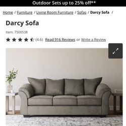 Darcy Sofa Ashley Furniture- Barely Used Like New Condition