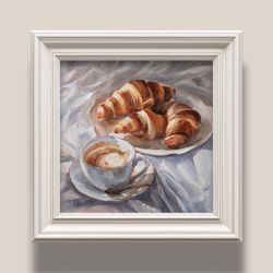 “Breakfast in Bed” Original Oil Still Life Painting 