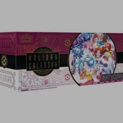 New 2025 Pokemon Holiday Calendar With 13 Sealed Packs, 8 Promo Cards, Coins, Etc. Stamped Pikachu, Stamped Glaceon, Stamped Eevee