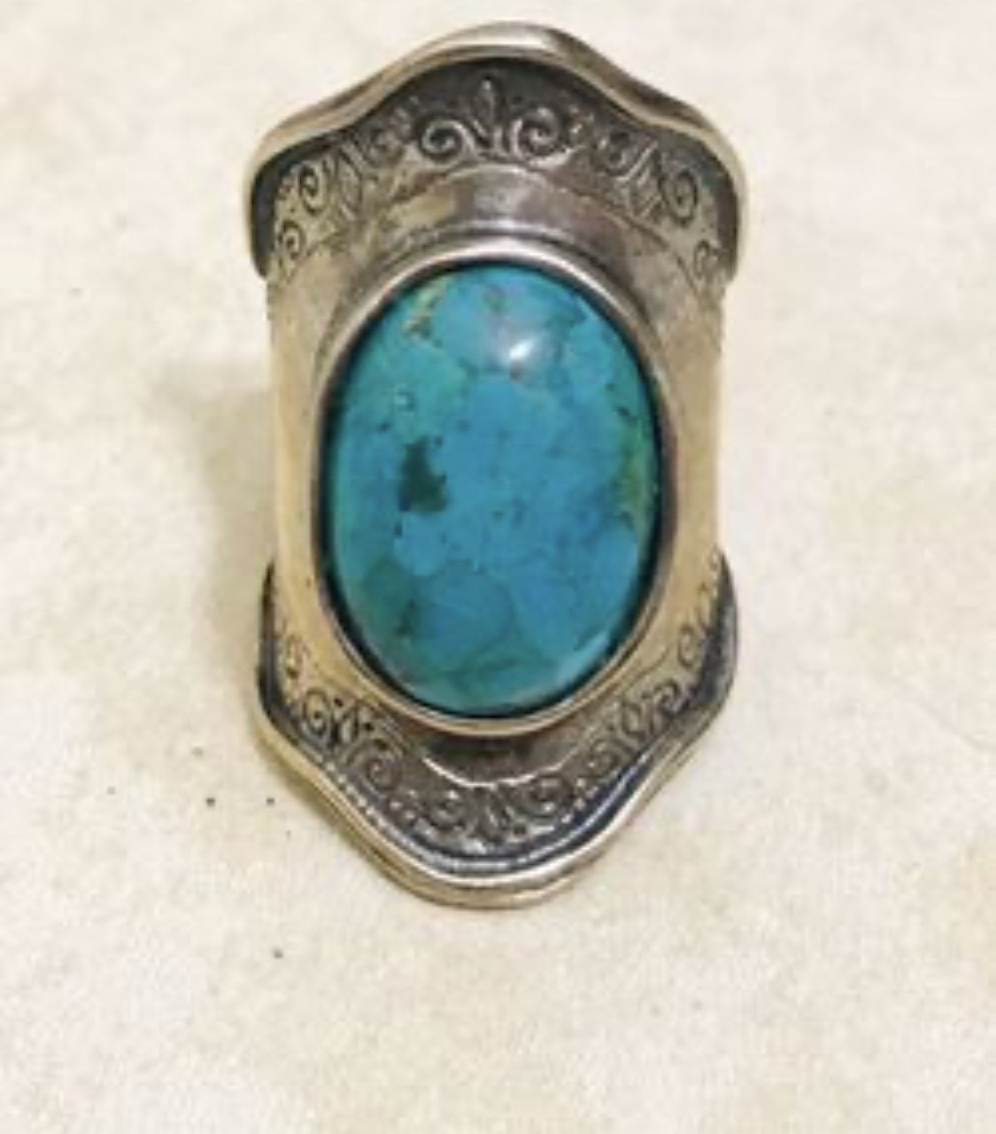 925 sterling silver ring. Genuine turquoise stone  Size 6 1/2. Anillo De Plata 925