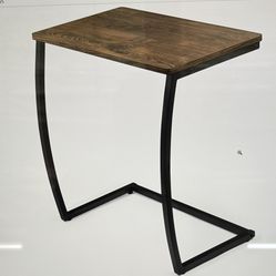 Dark Walnut C-Shaped Side/End Table