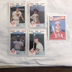 MLB Minor League Rookie Cards Set Of 5 McGwire, Bo, Canseco & Glavine