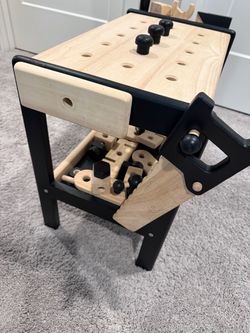 CRATE AND BARREL KIDS WOOD WORK BENCH