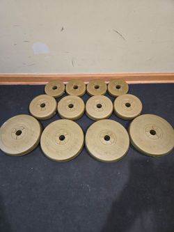 104lb Standard 1inch Vinyl Weight Plates Set