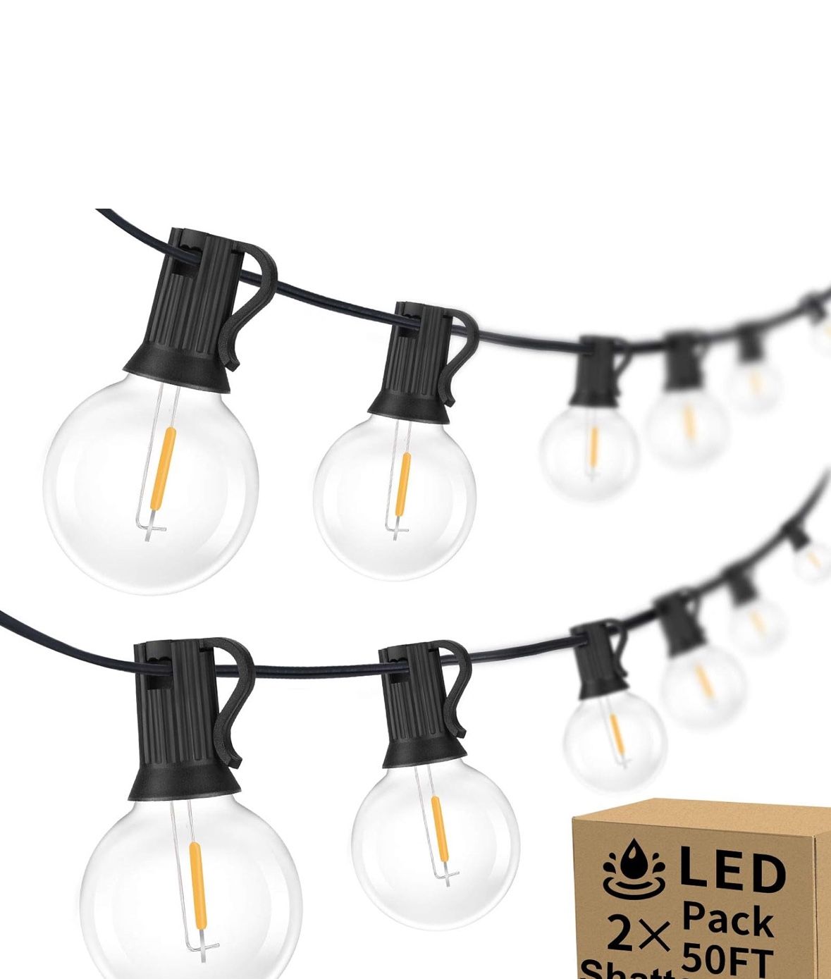 100 ft of Outdoor G40 LED Globe String Lights