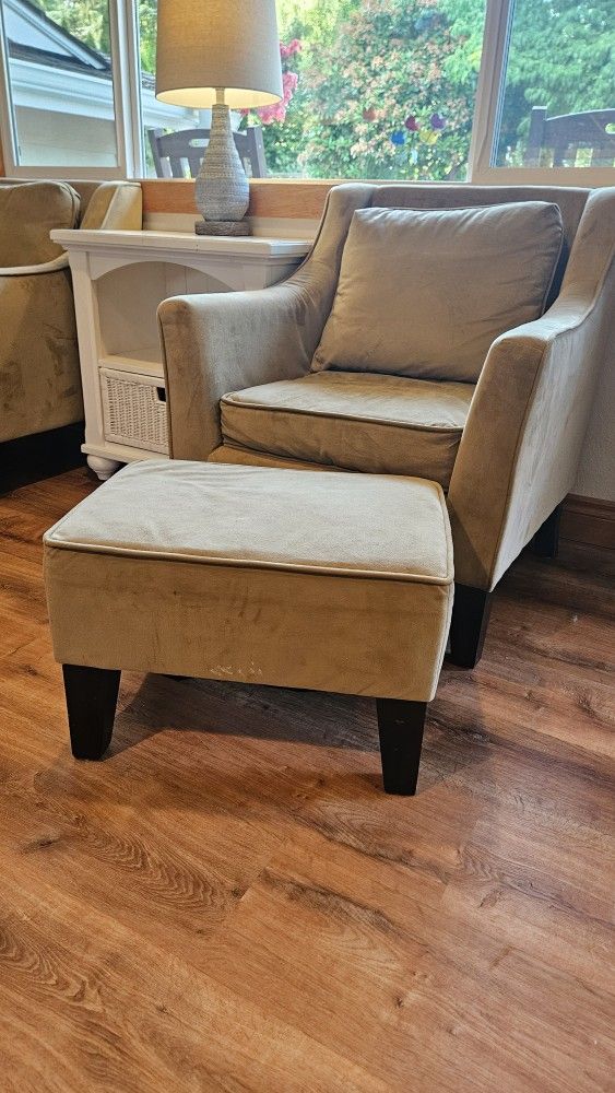 2 Dark Tan Armchairs