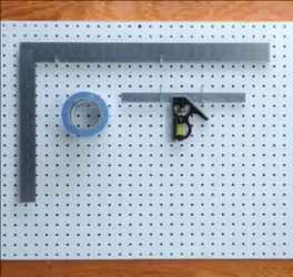 Peg board with hooks